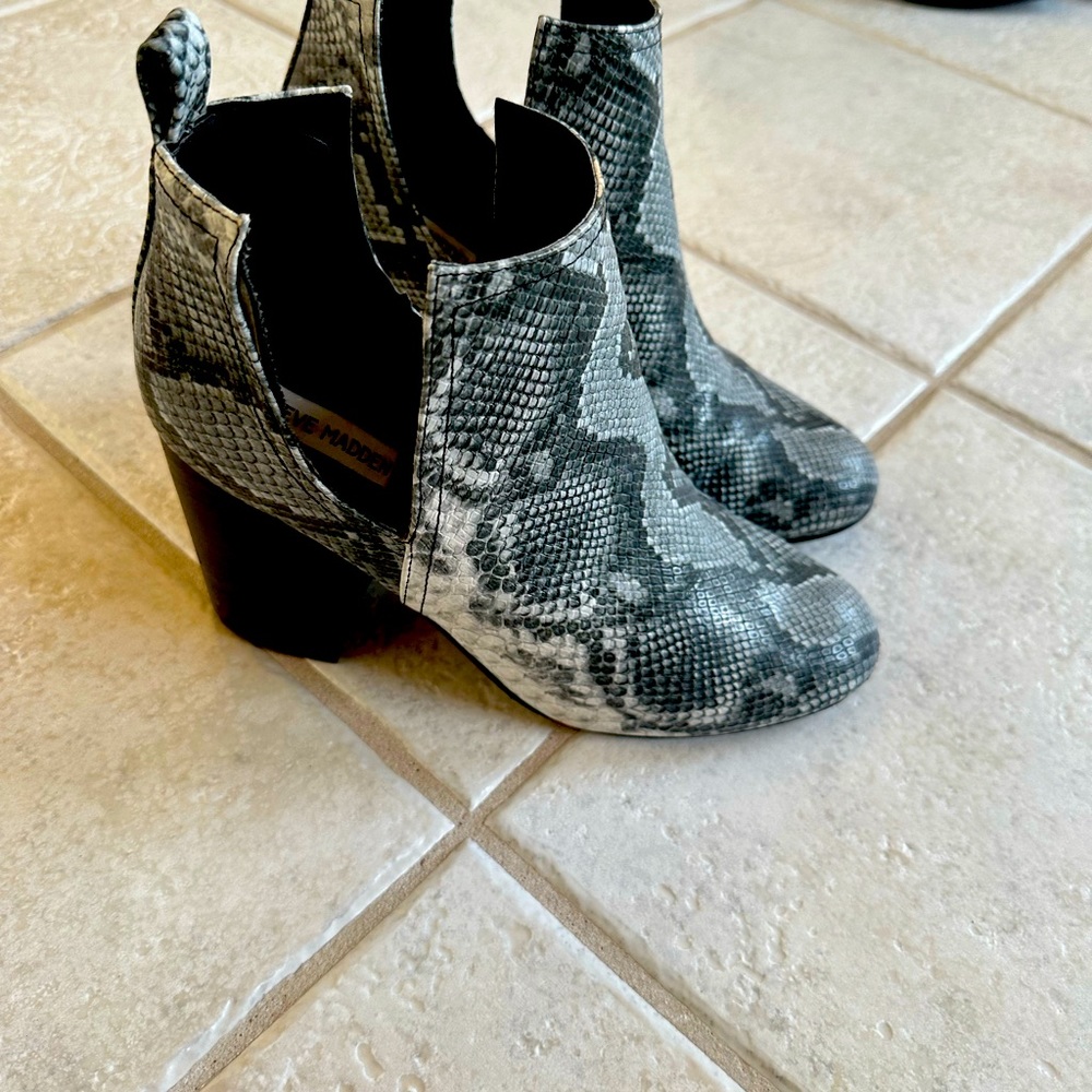 Gray booties